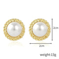Brincos De Perola Barroca Gold Baroque Round Heart Pearl Long Earrings Pearl Stud Earrings 18k Alloy Gold Plated Set Women