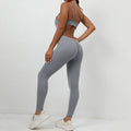 Fashion Jumpsuit Fitness Sportswear Set Custom logo Scrunch Butt Yoga Bodysuit Leggings Set
