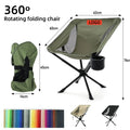 Modern Design Quick Open Aluminum Moon Chair Convenient Folding Swivel for Outdoor Camping and Garden Use Wholesale Supply