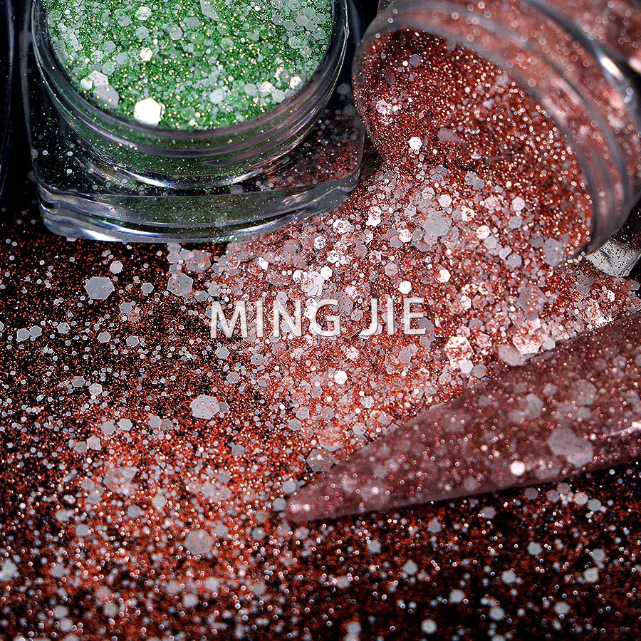 Wholesale New High Sparkle Reflective Glitter Cosmetic Cold Color Chunky Glitter Mix Nail Craft Epoxy Tumbler Disco