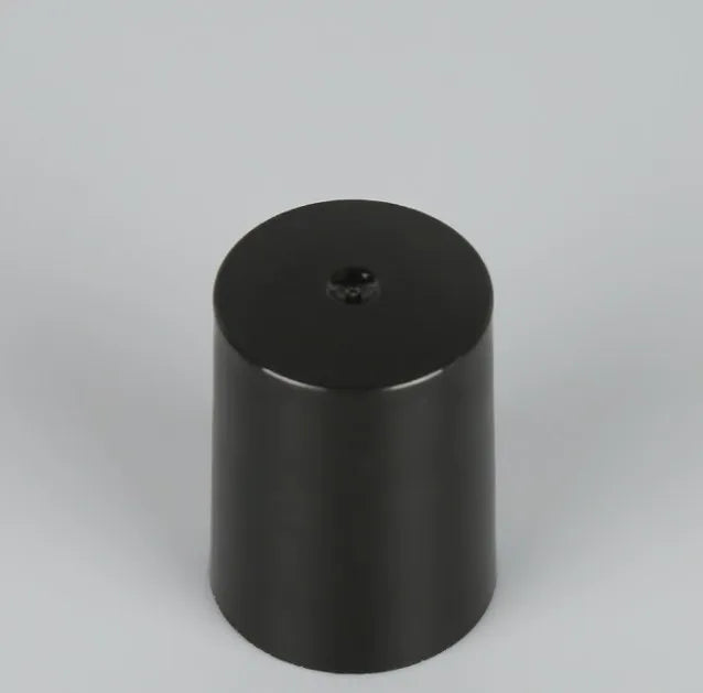 16mm PP Black Custom Color Smooth Cap for Roll on Bottle Cap Essential Oil Nail Polish Cap