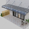 Baivilla Modern Suspended Canopy Sturdy Aluminium Frame Hollow Polycarbonate for Villa Patio Manual Outdoor Garden Awning