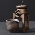 Firewood Vintage Style Stoneware Tea Strainer Household Zen Japanese Style Coarse Pottery Filter Pitcher Sets
