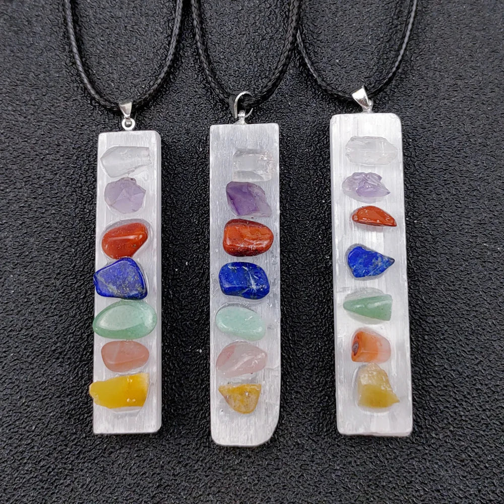 HUIYING Large Quantities Rectangle Shape Chakra stones Plaster Healing Stick Pendant for gift