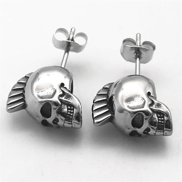 Popular Personalized Jewelry Stud Earring Non Tarnish Stainless Steel Skull Stud Earring