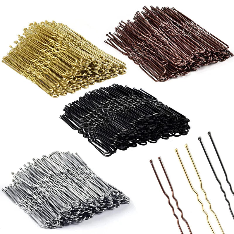 Wholesale Bobby Pins Hair Clips Metal Gold Silver Hairgrips Korean U Shaped Hairpins