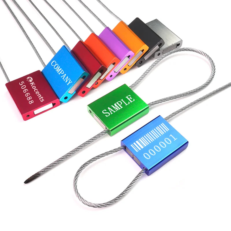 CBS-004-1 Aluminum Alloy Material Safety and Anti-theft Cable Seal Disposable Container Seal Lock Transportation Cable Seal