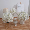 KE-FB010 Wedding Artificial Silk White Flower Balls Table Center Pieces Fake Rose Flower Centerpiece Arrangement Decoration
