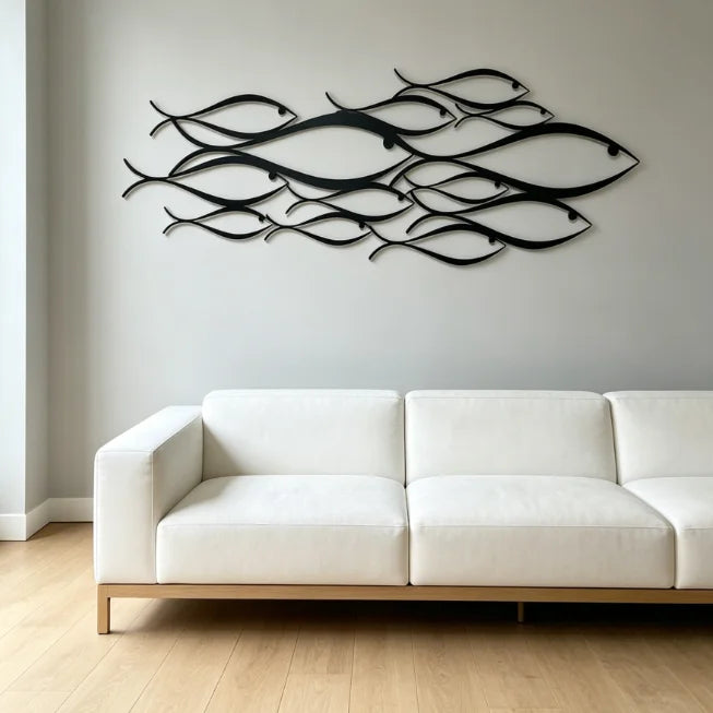 School of Fish Housewarming Gifts Home Decor Metal Wall Decor Wall Decorations for Home