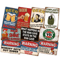 Beer Make Your Happy Wholesale Design Embossed Vintage Metal Plate Printing Retro Poster Tin Sign Bar Garage Wall Decor