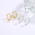 S925 Sterling Silver Sparkling Diamond Earrings Female Pair of Niche Design Mobius Hundred Ear Buckle Small Circle Earrings