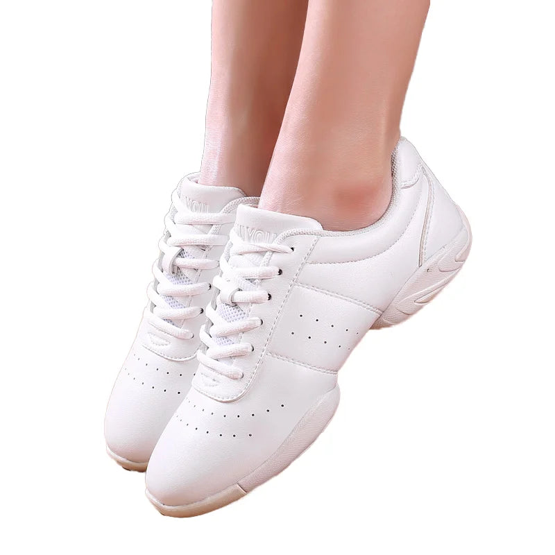 Modern Competitive Dance Sneakers Latin Gymnastics Cheerleading Jazz White Black Line Dance Shoes