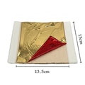 13 X 13.5 cm Chinese Red Gold Gilding Paper Taiwan Alloy Gold Silver Leaf Foil Sheets for Nail Mobile Phone Home Decoration