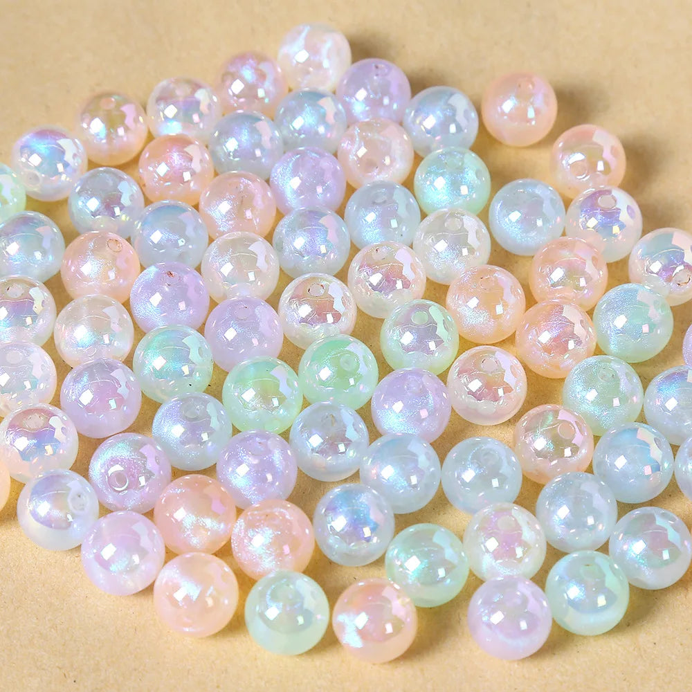 New 2024 Wholesale 8mm-16mm Loose Plastic Beads DIY Bracelet Plastic Beads Acrylic Beads for Jewelry Making