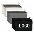 Multi-Purpose Blank Canvas DIY Craft Pouches - Cotton Invoice Bill Zipper Bag Cosmetic & Makeup Bags