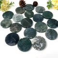 Wholesale Reiki Natural Crystal Gemstone Slice Healing Quartz Moss Agate Round Slab for Decoration