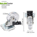 2 Inch 3 Inch 4 Inch 75mm Clear Swivel Brake Wheels Silicone Transparent Cabinet Office Chair Furniture Caster Wheel