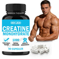 ODM/OEM Adult Pregnancy Safe Creatine Monohydrate Capsules (60) for Muscle Support Energy Safe Exercise Nutrition