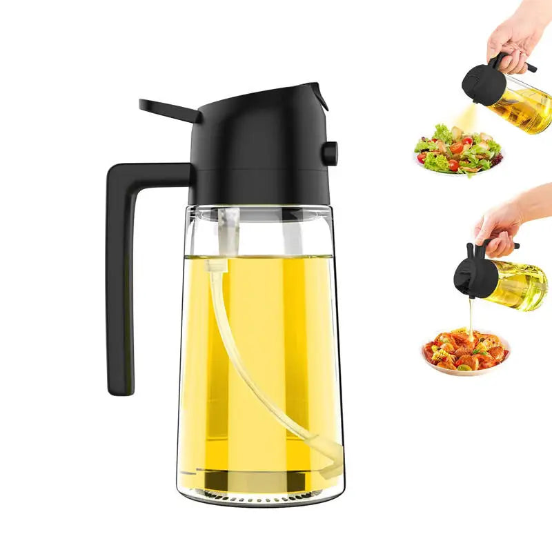 Multifunction Glass 2 in 1 Oil Mister Vinegar Dispenser Bottle Olive Oil Sprayers Oil Spray Bottle for Kitchen Cooking