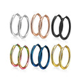 Wholesale Simple Classic Fashion Jewelry Women Gold Plated Hoops Stainless Steel Huggie Earrings
