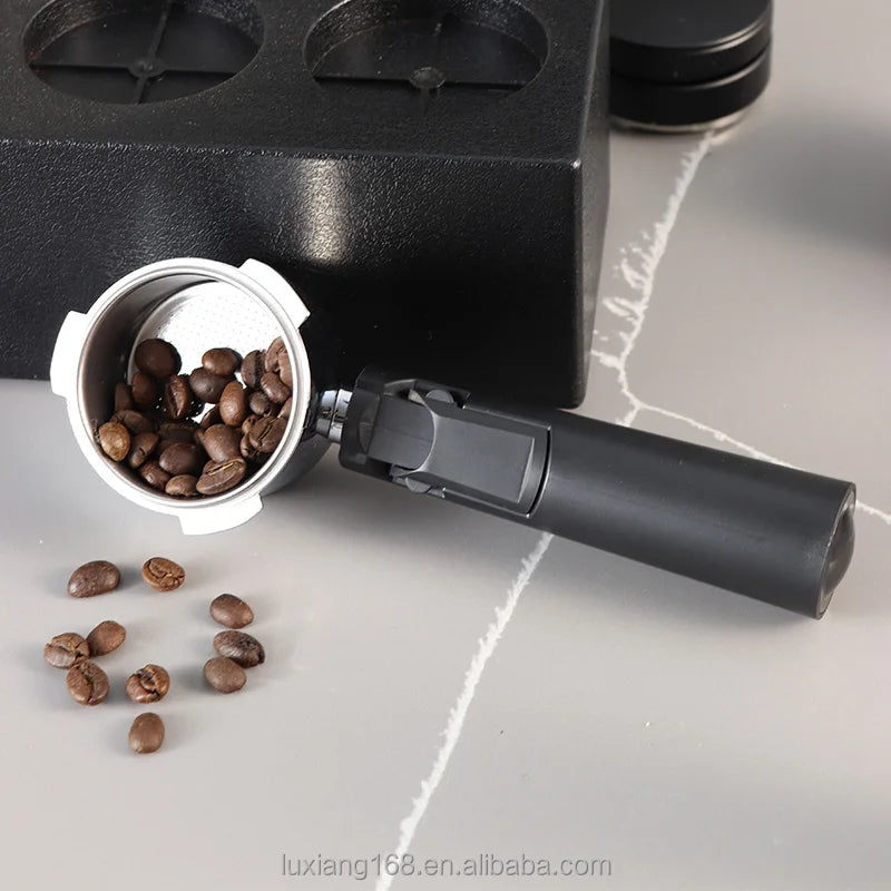 Espresso Coffee Bottomless Portafilter 51mm Stainless Steel Portafilter with Plastic Handle for Barista