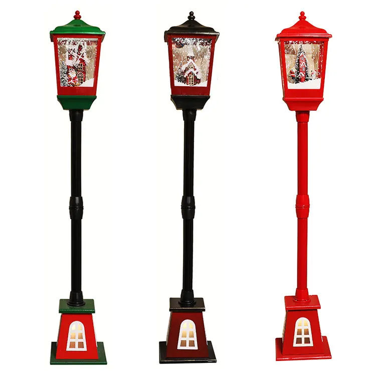 Funny Christmas Snow Street Lights Fashion Xmas Decor Lamppost Home Holiday Decoration