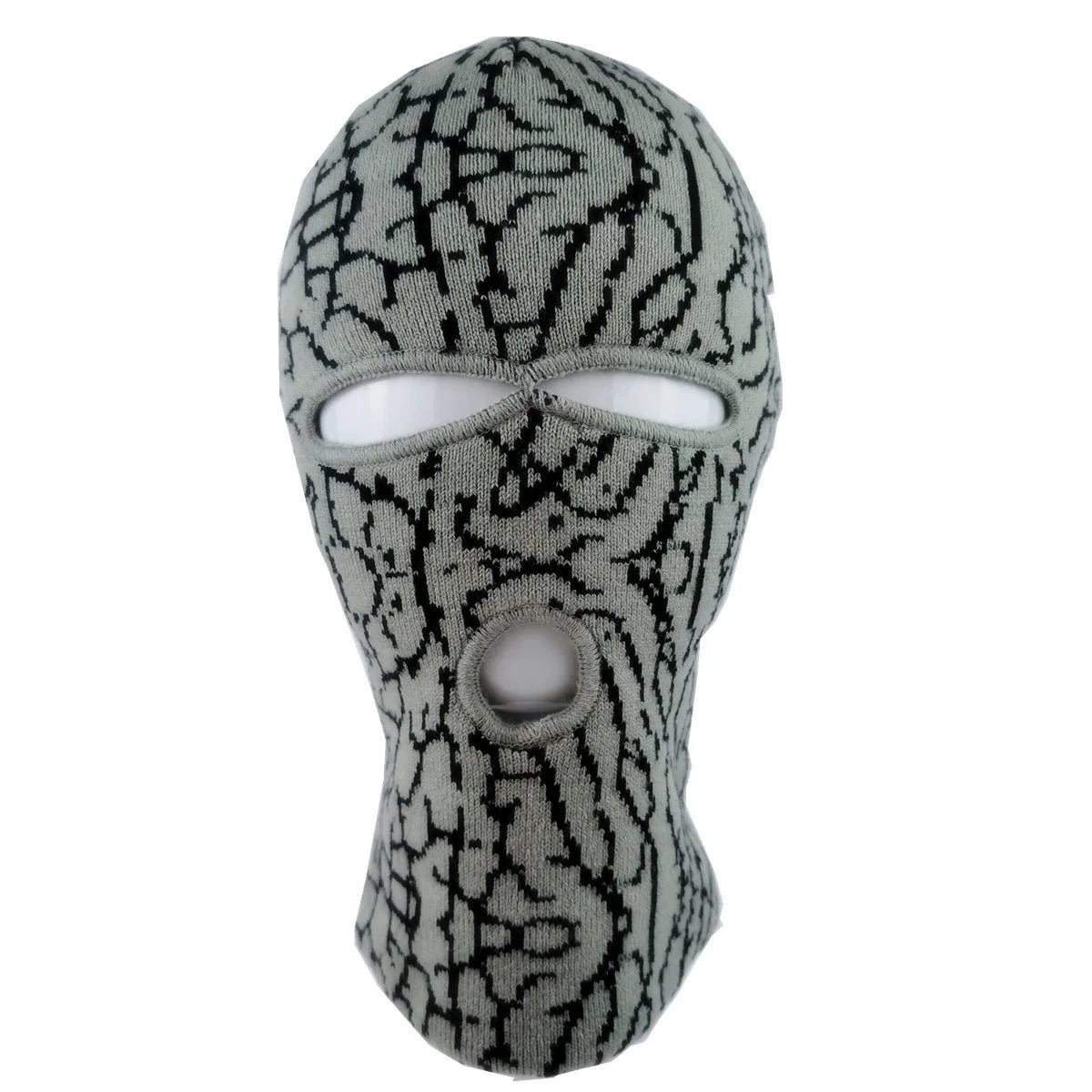 Custom Logo Jacquard Ski Mask & Balaclava 3/2 Hole Full Face Knit Breathable Waterproof Sports Fishing Mask for Unisex Adults