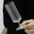 Koi INS New Products 2023 Vintage Vertical Striped Glass Juice Glass Goblet