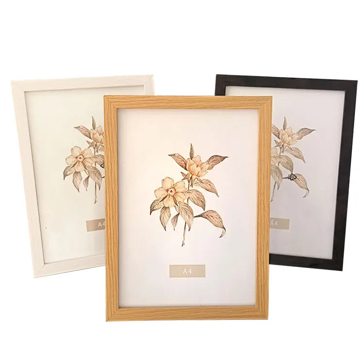 Custom Eco-Friendly MDF Wood Picture Frame Fashionable Home Decor A4 Photo Frame Customized Logo 11x14 Size Natural Wood