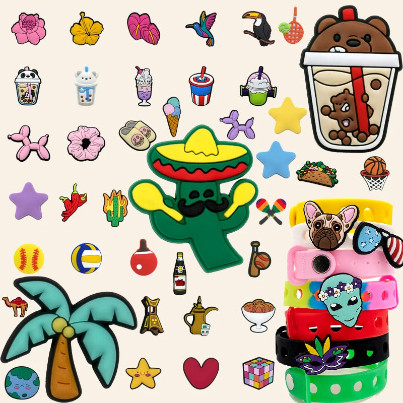 New Arrival 2d Wholesale Various Styles PVC Rubber Sports Boy Party Gift Summer Shoe Charms