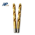 Naipu Tin-coated HSS Fried Dough Twist Drill DIN338 Straight Shank Twist Drill Bit for Metal Stainless Steel Aluminium Drilling