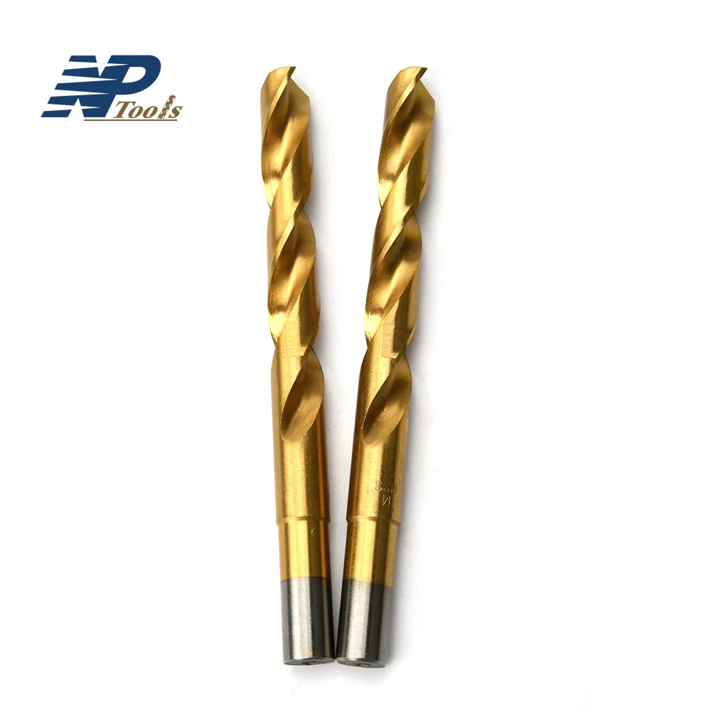 Naipu Tin-coated HSS Fried Dough Twist Drill DIN338 Straight Shank Twist Drill Bit for Metal Stainless Steel Aluminium Drilling