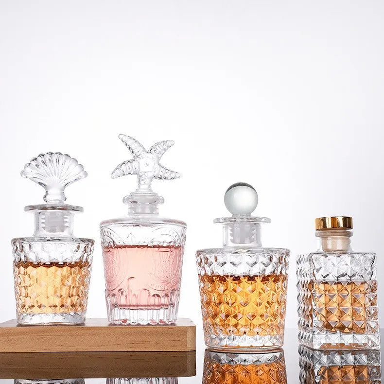 Empty Custom Luxury Hexagon Glass Diffuser Bottle with Rubber Stopper for Essential Oil & Perfume