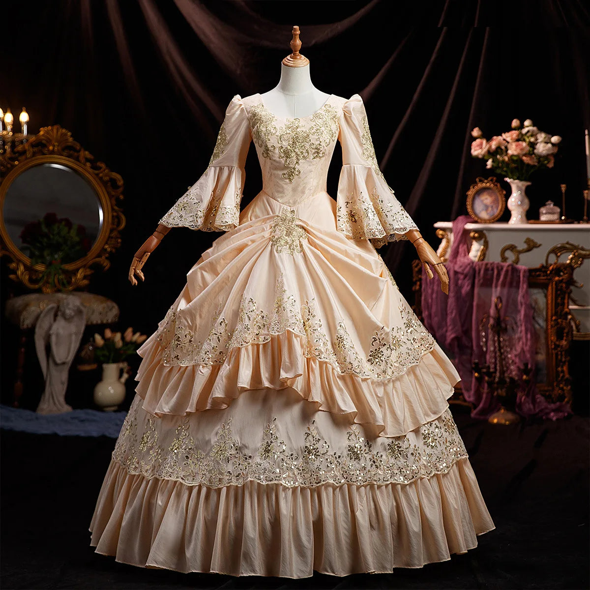 Customized Rococo Baroque Marie Antoinette Ball Gown Dresses 18th Century Renaissance Victorian Dresses Prom Parade Masquerade