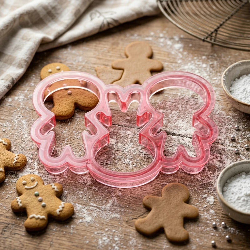 Plastic Multi Christmas Gingerbread Man Fondant Biscuit Dough Cutter Mold and Cookie Cutter