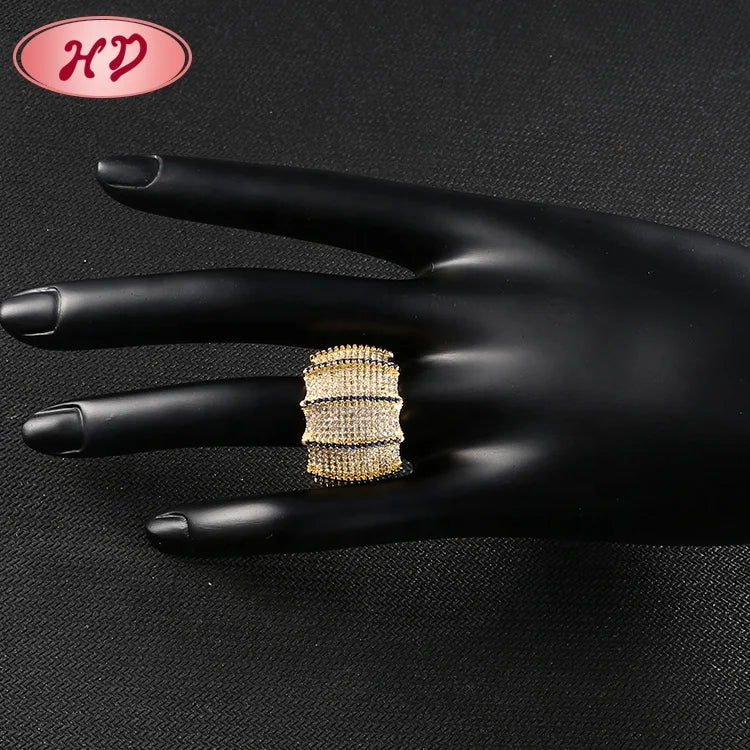 Fashion Gold Plated Rings Jewelry Women Accessories Gold Ring for Bridesmaid MegaBDM