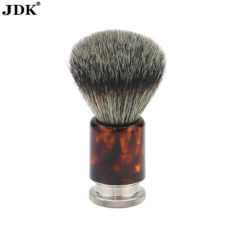 Professional High Quality Low Price Resin Handle Barber Brush with Nylon Bristles and Super Badger for Beard Shaving