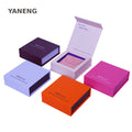 YANENG Rigid Coated Paper Premium Jewelry Gift Box with Jewelry Pouch Bag Cardboard Paper Craft Flip Top Jewelry Packaging Box