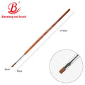 2026 Popular Flat Painting Gel Brush with Red Wooden Handle and High Quality PP Nylon Hair UV Gel Brush for Nail Salon BW19-8