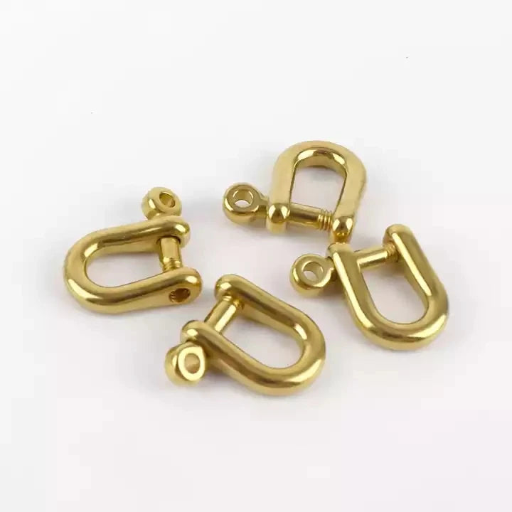 Meetee F1-45 6mm Brass U-shackle Buckle Leather Bag Hardware Accessories Removable Screw Horseshoe Buckle