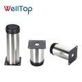 WELLTOP Furniture Accessories Cabinet Metal Feet Sofa Legs Solid Table Legs Stainless Steel Adjustable Round Furniture Legs