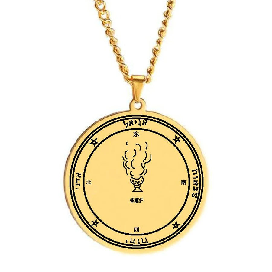 Circle Redbubble Crafting a Solomonic Light in Extension a Magical Journal Talisman Laser Cut Stainless Steel Pendant Necklace