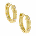 S925 Sterling Silver Small Starburst Huggie Hoop Earring Delicate Jewelry Wholesale