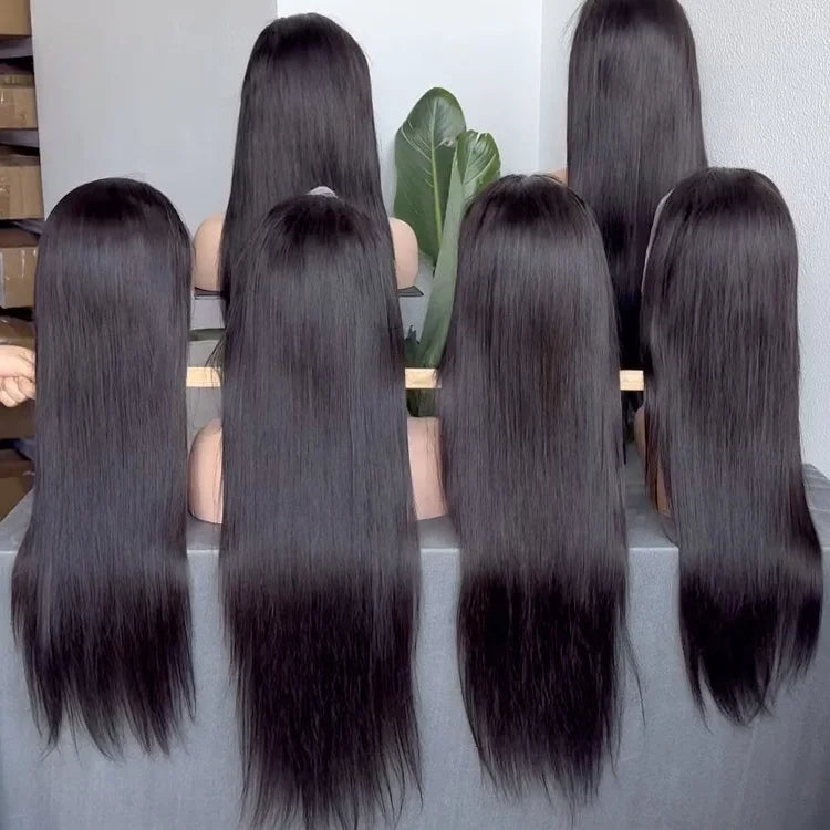 Wig Wholesale Human Hair Vendors 300% Density Bone Straight Human Hair  Lace Full Frontal  Straight Lace Frontal Human Hair Wig