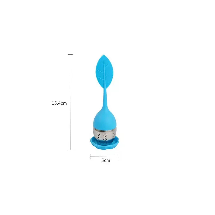 Silicone Tea  Infuser with Drip Tray and Floating Tea Strainers Infuser Stainless Steel Fine Mesh Tea