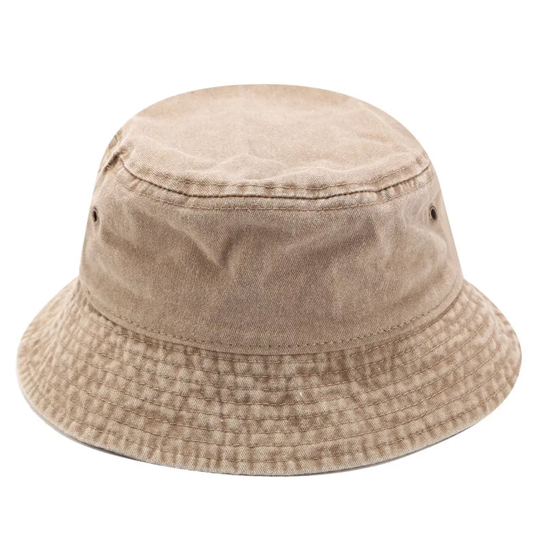 Wholesale Fashion New Parents and Kids Size Sun Protect Navy Blue 100% Cotton Washed Bucket Hat