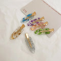 Korean Resin Alligator Acetate Makeup Creaseless No Bend Transparent Jelly No Crease Hair Clips
