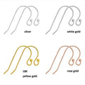 925 Sterling Silver Plated 18k Gold Plated Ear Hook Earrings Handmade DIY Jewelry Findings & Components with Ear Pin & Eardrop