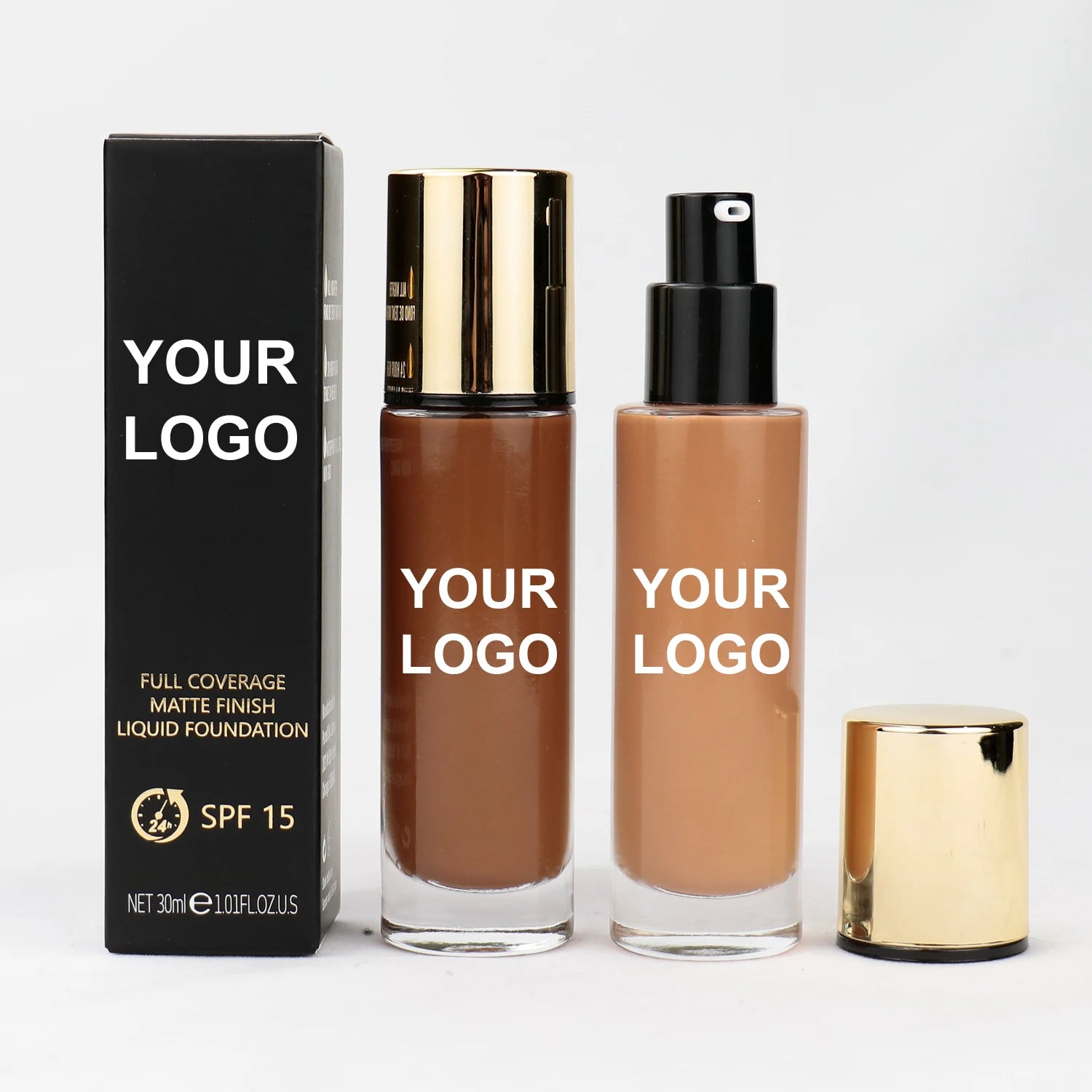 Private Label Face Makeup Full Coverage Matte Foundation Long Lasting Waterproof Brighten Foundation Make up for Women Beauty