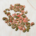 HZ Crystal Crafts Exquisite Meditation Magatama Pendant Necklace Healing Stone Unakite Jade Magatama Jewelry